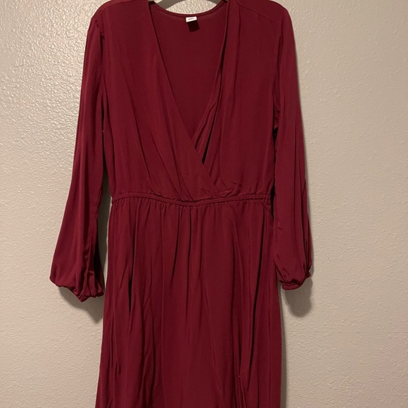Maroon Long Sleeve Dress - Picture 1 of 1